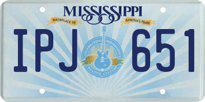 MS license plate IPJ651