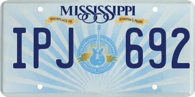 MS license plate IPJ692