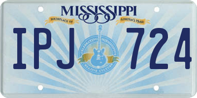 MS license plate IPJ724