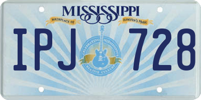 MS license plate IPJ728