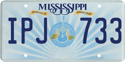 MS license plate IPJ733