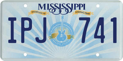 MS license plate IPJ741