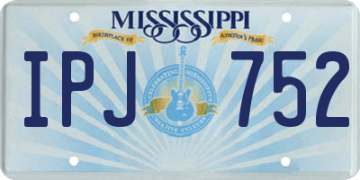 MS license plate IPJ752