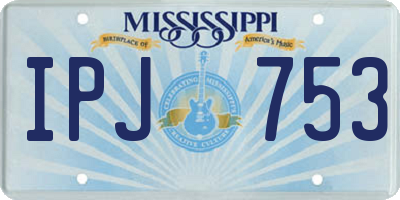 MS license plate IPJ753
