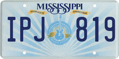 MS license plate IPJ819