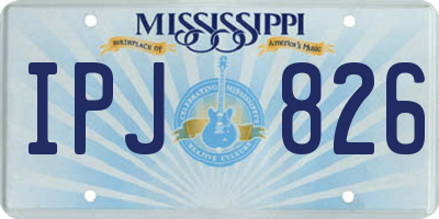 MS license plate IPJ826