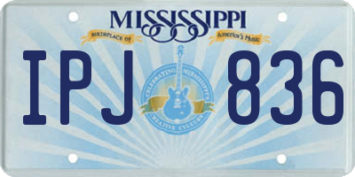 MS license plate IPJ836