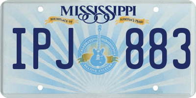 MS license plate IPJ883