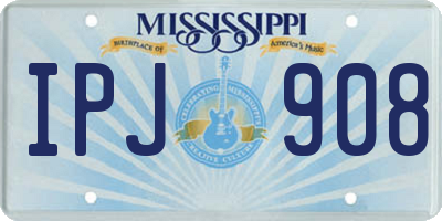 MS license plate IPJ908