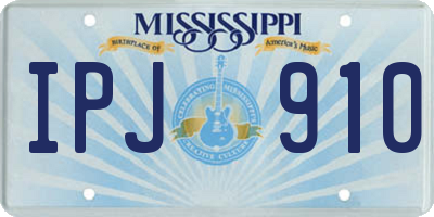 MS license plate IPJ910