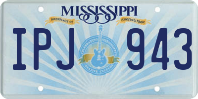 MS license plate IPJ943