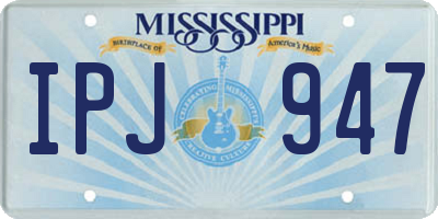 MS license plate IPJ947