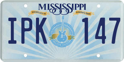 MS license plate IPK147