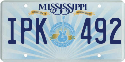 MS license plate IPK492