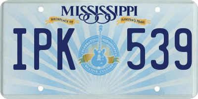 MS license plate IPK539