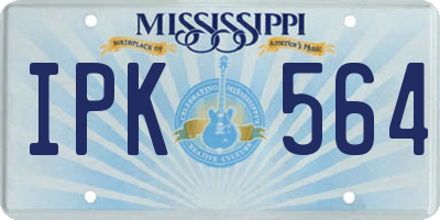 MS license plate IPK564