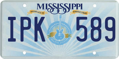 MS license plate IPK589