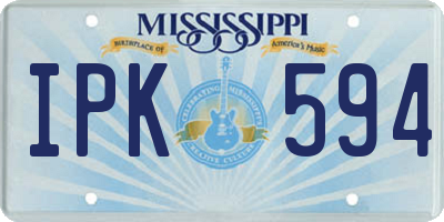 MS license plate IPK594