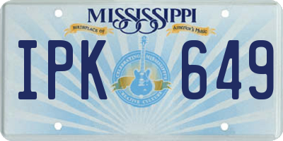 MS license plate IPK649