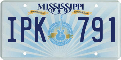 MS license plate IPK791