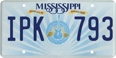 MS license plate IPK793