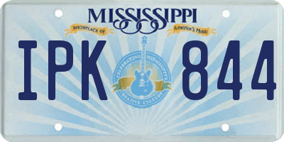 MS license plate IPK844
