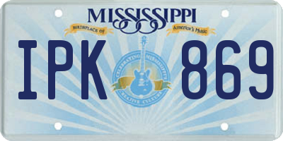 MS license plate IPK869