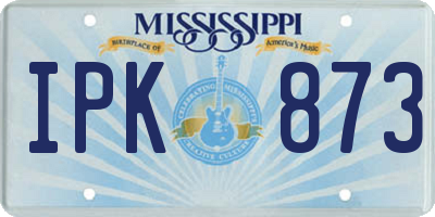 MS license plate IPK873