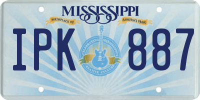 MS license plate IPK887