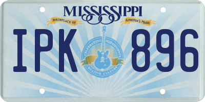 MS license plate IPK896
