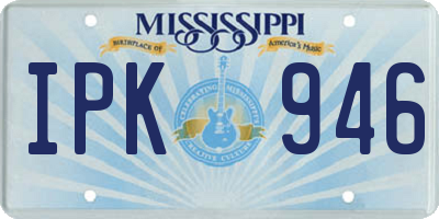 MS license plate IPK946