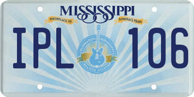MS license plate IPL106