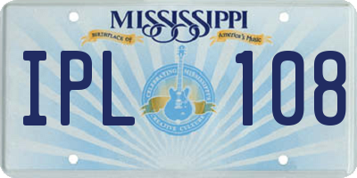 MS license plate IPL108
