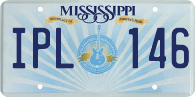 MS license plate IPL146