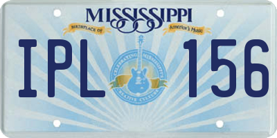 MS license plate IPL156