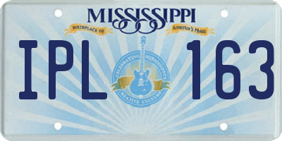 MS license plate IPL163