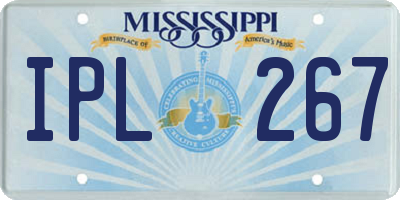 MS license plate IPL267