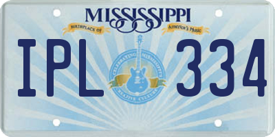 MS license plate IPL334