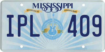 MS license plate IPL409