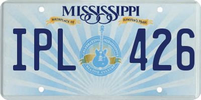 MS license plate IPL426