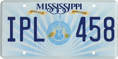 MS license plate IPL458