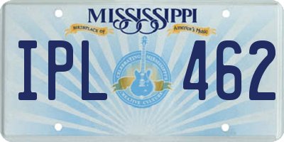 MS license plate IPL462