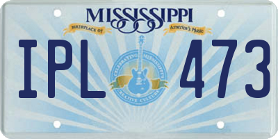 MS license plate IPL473