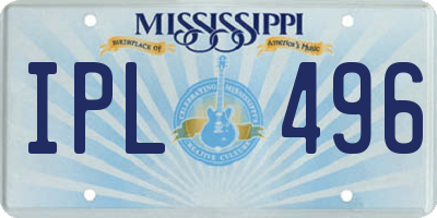 MS license plate IPL496