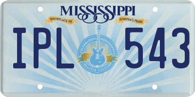 MS license plate IPL543