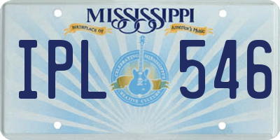 MS license plate IPL546