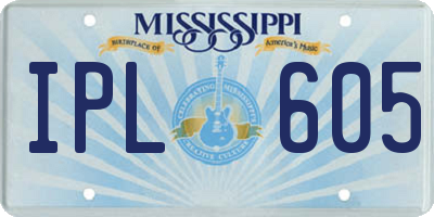 MS license plate IPL605