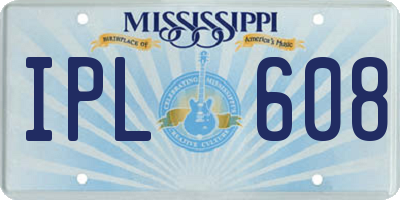 MS license plate IPL608