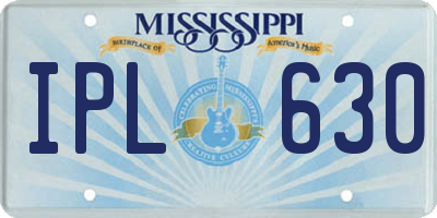 MS license plate IPL630