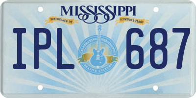 MS license plate IPL687